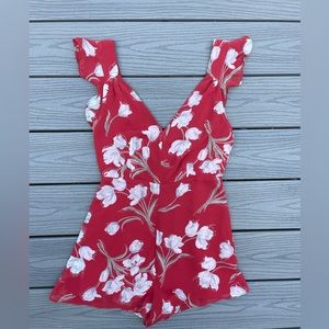 Kimchi Blue / UO red floral romper